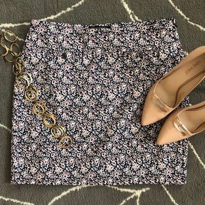 BR 4 mini skirt fall floral print